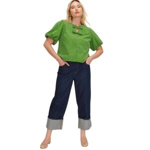 Kate Spade Women's High-Rise Straight Leg Wide Cuff Jeans - Size: 0